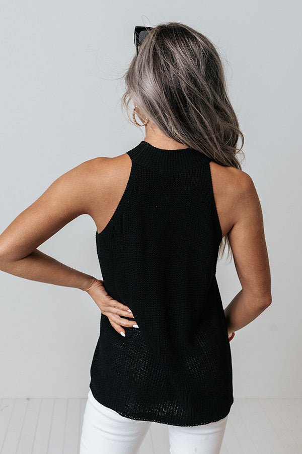 Deja Vu Knit Tank In Black Image - 4