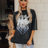 Kiss 74 Distressed Vintage-Wash Graphic Tee Image - 1
