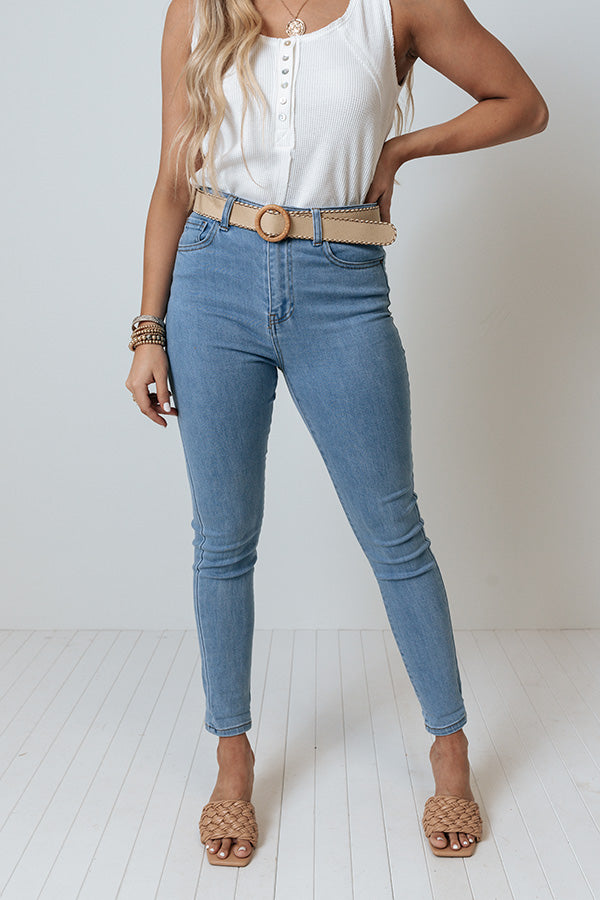 Risen The Jozie High Waist Skinny In Light Wash Image - 2