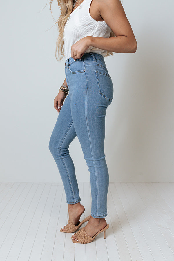 Risen The Jozie High Waist Skinny In Light Wash Image - 4