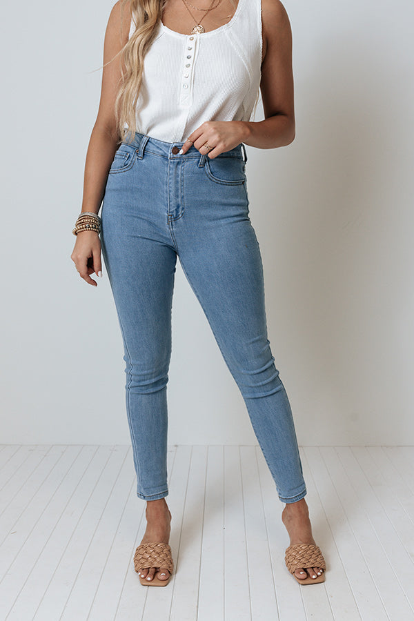 Risen The Jozie High Waist Skinny In Light Wash Image - 3