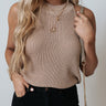 Deja Vu Knit Tank In Iced Latte Image - 1
