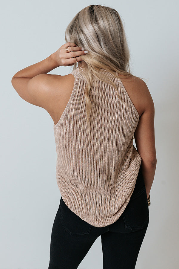Deja Vu Knit Tank In Iced Latte Image - 3