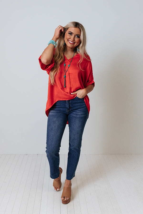 Honey Sweet Shift Top In Red Image - 2