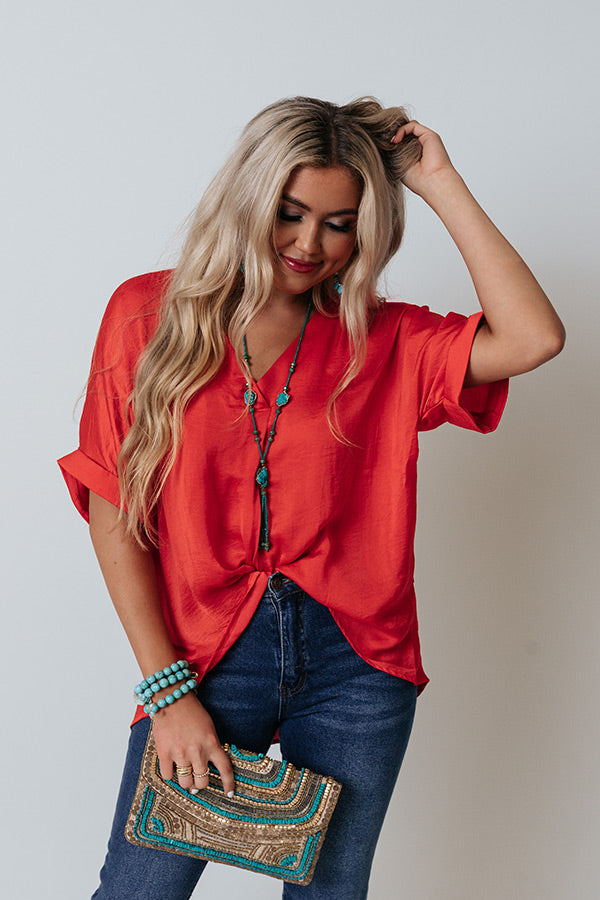 Honey Sweet Shift Top In Red Image - 1
