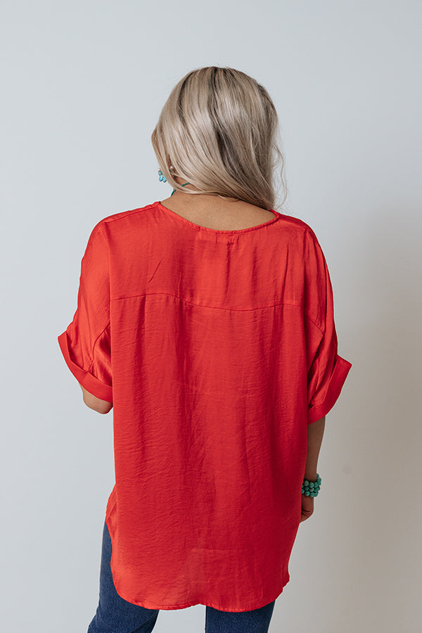 Honey Sweet Shift Top In Red Image - 4