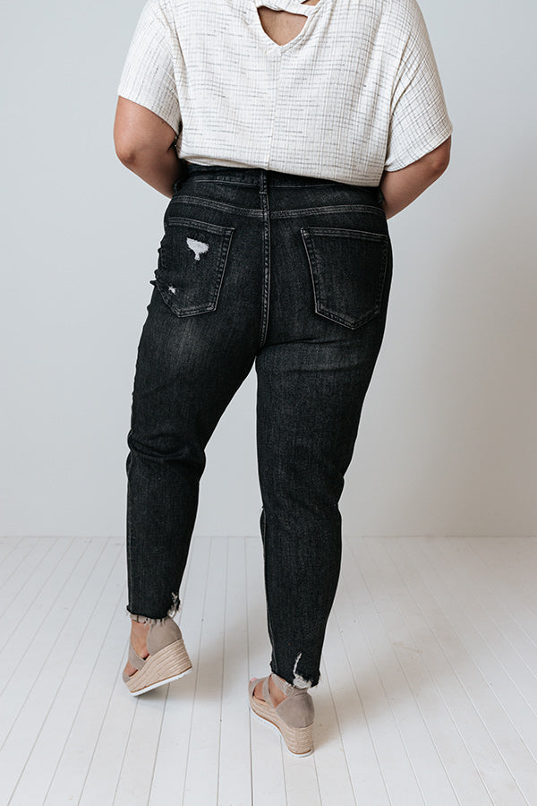 Risen The Branch High Waist Distressed Pants  Curves Image - 3