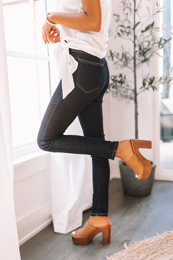 Risen The Jozie High Waist Skinny In Dark Wash Image - 3