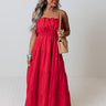 Senora Sunrise Midi Dress In Red Image - 1