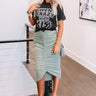 Something Extra Ruched Skirt In Pear Image - 1