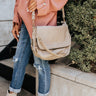 Destination Obsessed Faux Leather Crossbody In Warm Taupe Image - 1