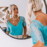 Paris Luxe Lace Top In Turquoise Image - 1