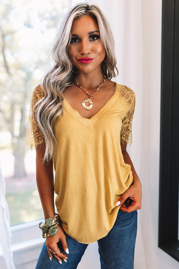 Paris Luxe Lace Top In Golden Honey Image - 2