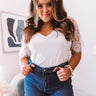 Paris Luxe Lace Top In White Curves Image - 1