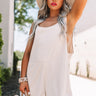 Backyard Luxury Linen Romper In Stone Image - 1