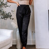 Broadcasting Live High Waist Joggers In Black Image - 1