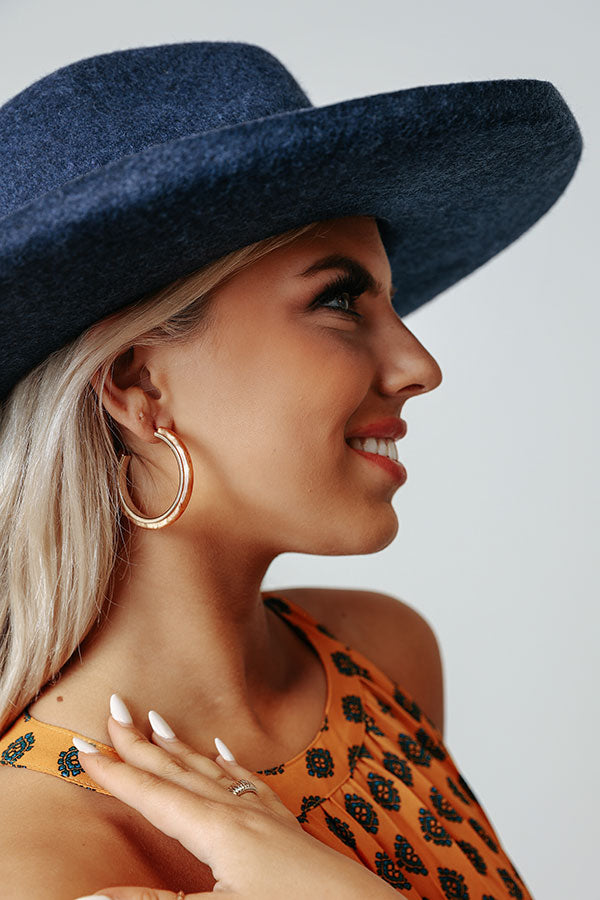 Take A Walk Hoop Earrings In Orange Image - 2