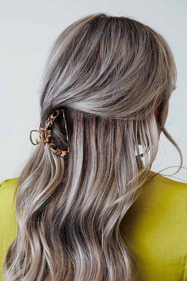 Chardonnay Babe Hair Claw In Tan Leopard Image - 1