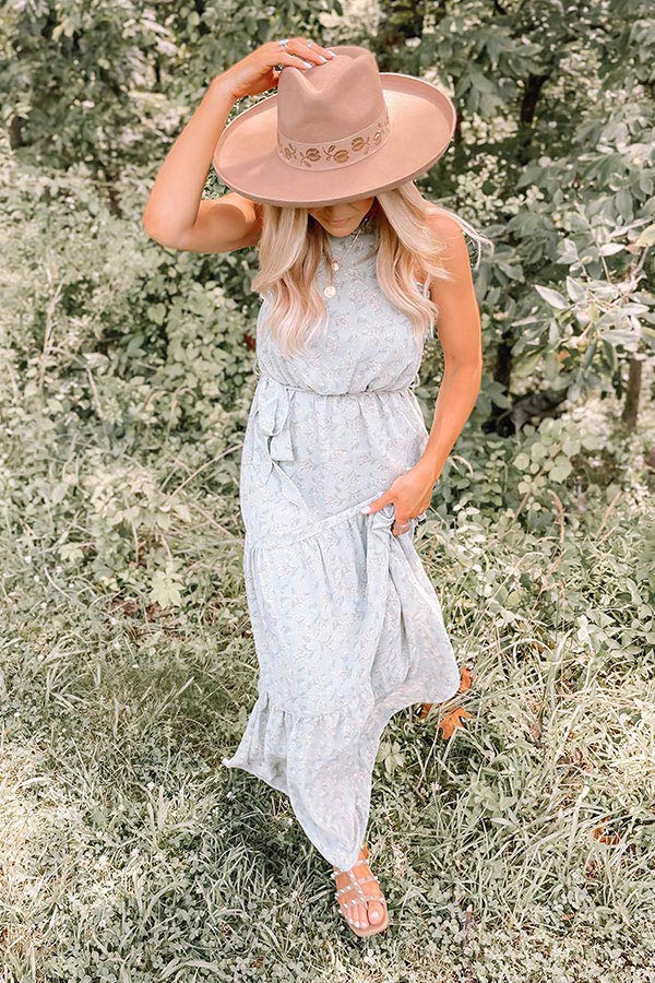 Honeymoon Happiness Maxi Dress In Pear