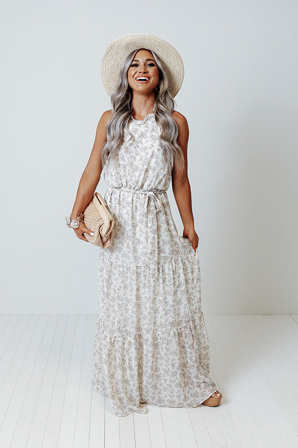 Honeymoon Happiness Maxi Dress In Ivory