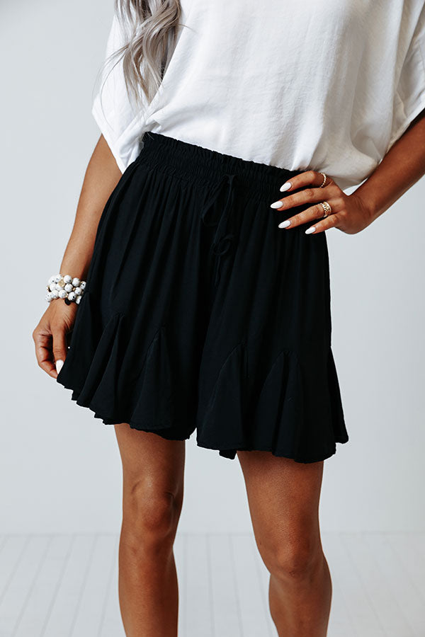 Dance And Romance Shorts In Black Image - 2