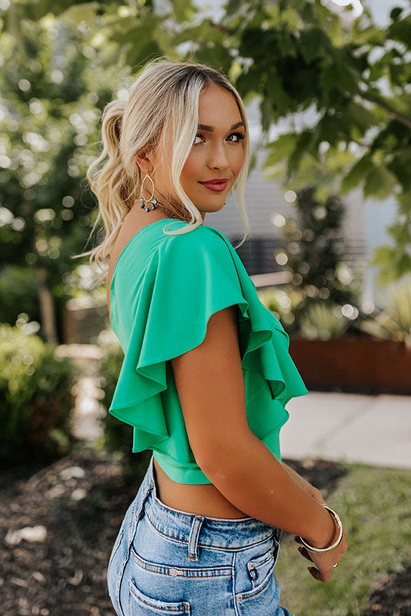 Renowned Love Shift Top In Kelly Green Image - 2
