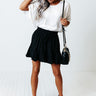 Champagne Craving Satin Shift Top In White Image - 1