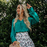 Effortless Success Satin Shift Top In Green Image - 1