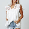 Instant Confidence Eyelet Top In White Image - 1