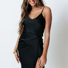 Opportunity To Wow Satin Midi In Black Image - 1