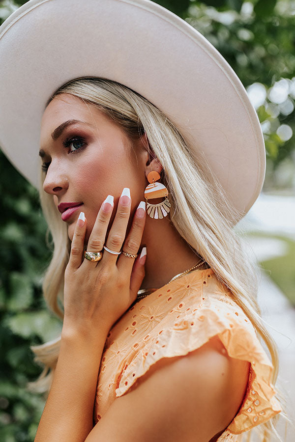Simply Serene Earrings In Orange Image - 1