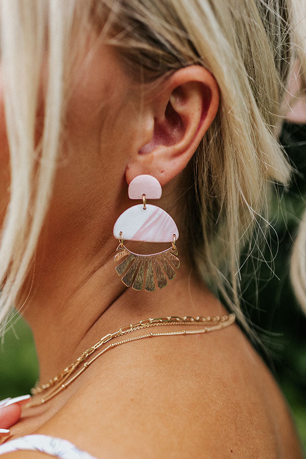 Simply Serene Earrings In Pink Image - 2