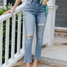Risen The Bodega High Waist Distressed Jean Image - 1