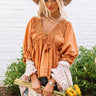 Wild Dreams Babydoll Top In Rust Image - 1