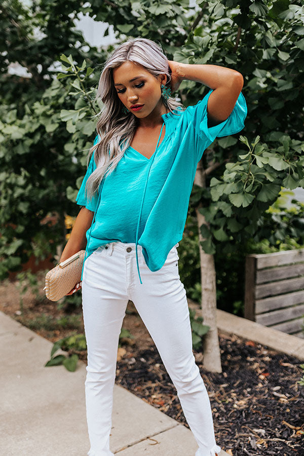 Daybreak Dreamer Shift Top In Turquoise Image - 1