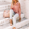 All Day Chic Lace Top In Blush Image - 1