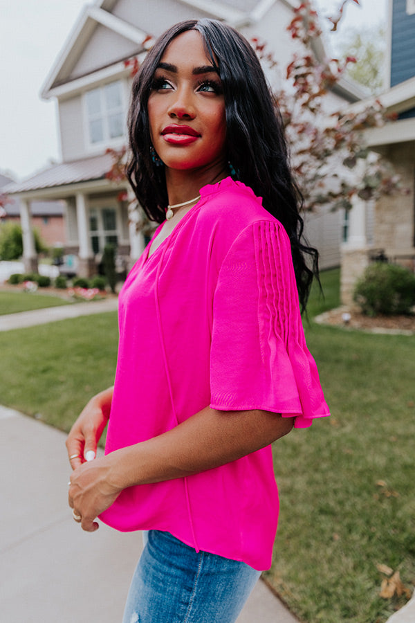 Daybreak Dreamer Shift Top In Fuchsia Image - 3