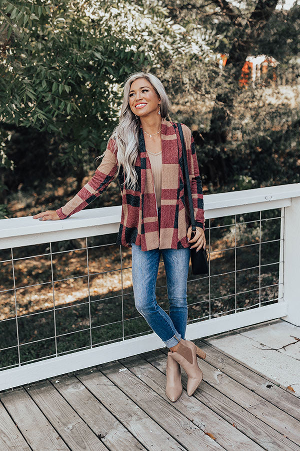 Smores Weather Plaid Cardigan Image - 1