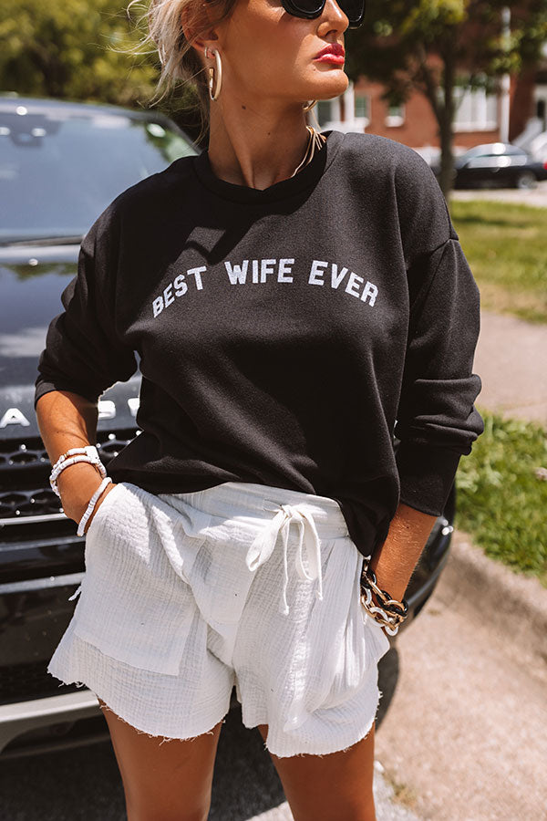 Best Wife Ever Sweatshirt In Black Image - 4
