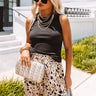 Fresco Feels Ribbed Top In Black Image - 1