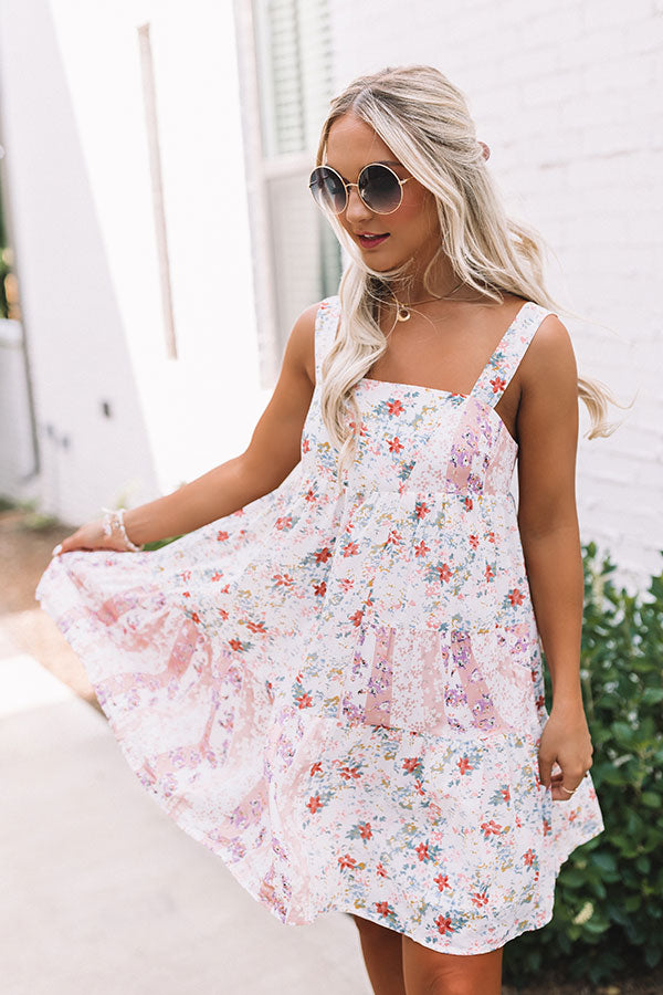 Martini Brunch Floral Dress In Pink