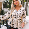Merlot Sips Satin Babydoll Top In Champagne Image - 1
