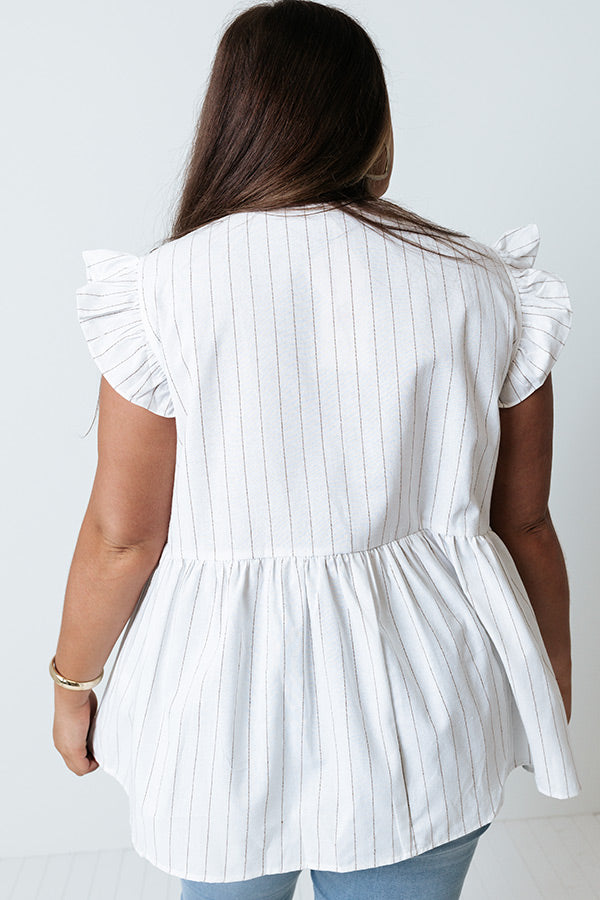 Heartfelt Happiness Babydoll Top In White Curves Image - 5