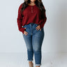 Fall Delight Shift Top In Crimson Curves Image - 1