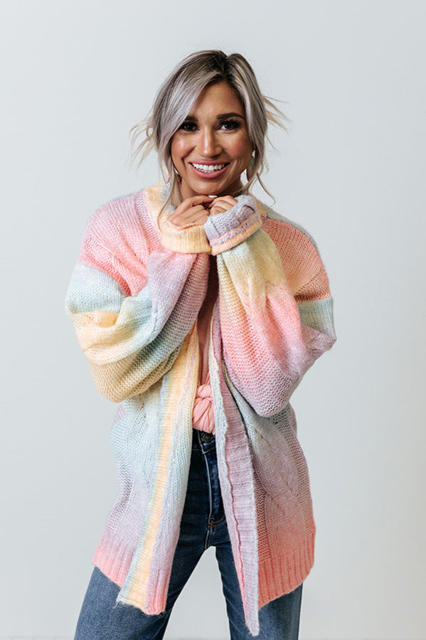 Candy Coated Knit Cardigan In Lavender