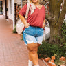 Too Lovely Shift Top In Rustic Rose   Curves Image - 1