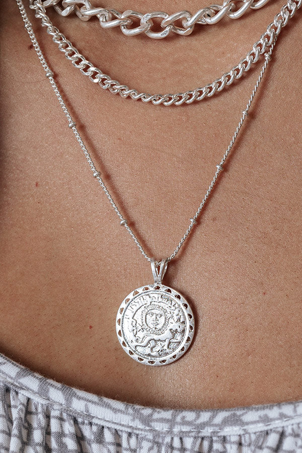 Midnight Train Layered Necklace In Silver Image - 2