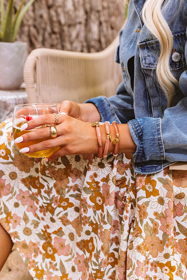 With Me Forever Marble Bracelet In Blooming Dahlia Image - 4