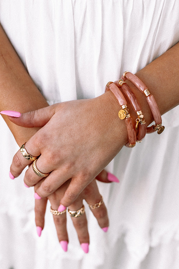 With Me Forever Marble Bracelet In Blooming Dahlia Image - 1