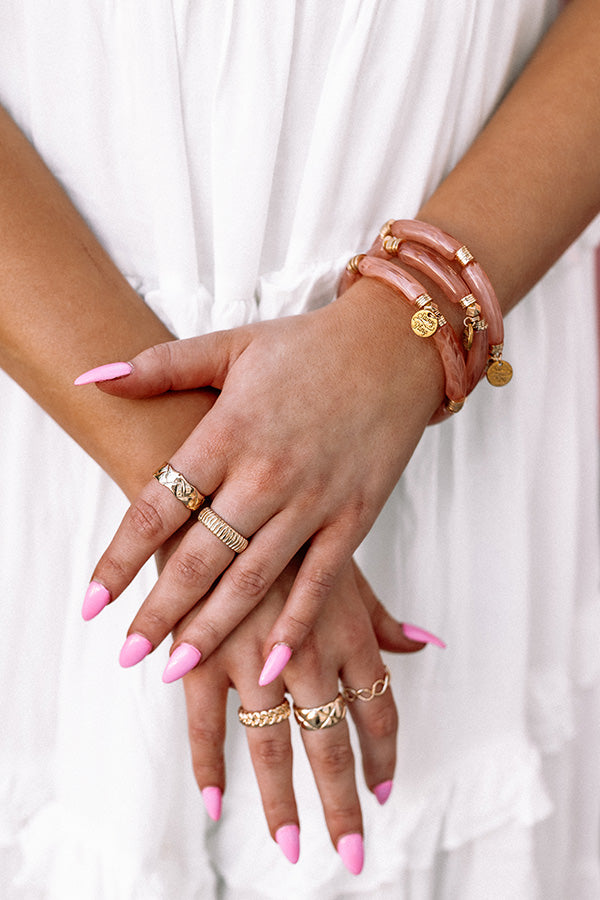 With Me Forever Marble Bracelet In Blooming Dahlia Image - 2